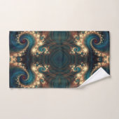 Blauwgroen Jewel Fractal Bath Towel Set Bad Handdoek (Handdoek)