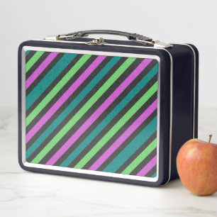 Blauwgroen, kalkgroen, hot-roze glitter Striped ST