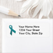  Blauwgroen kankerlint adreslabel Etiket (Insitu)