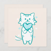 Blauwgroen Kat (Voorkant / Achterkant)