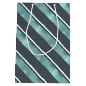 Blauwgroen kerstband ID862 Medium Cadeauzakje (Achterkant)