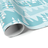Blauwgroen kerstbomen cadeaupapier (Rol Hoek)