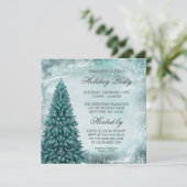 Blauwgroen kerstboomfeestdag kaart (Staand voorkant)