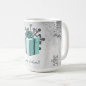 Blauwgroen kerstfeestdag Mok (Voorkant rechts)