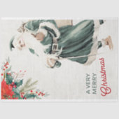 Blauwgroen kerstkerstkerstkerstkerstontkoppeling tissuepapier (Voorkant)