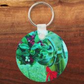 Blauwgroen kerstmannetje sleutelhanger (Voorkant)