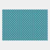 Blauwgroen kerstpatroon met Mittens en Snowflake Inpakpapier Vel (Voorkant 2)