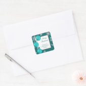 Blauwgroen kerstversiering Sticker (Envelop)