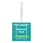 Blauwgroen keuken voor kerstmis kubus ornament (Rechts)