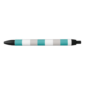 Blauwgroen, klei en witte strepen zwarte inkt pen