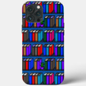 Blauwgroen kleine bibliotheekplanken Case-Mate iPhone case (Achterkant)