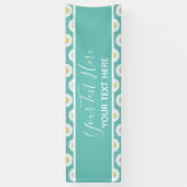 Blauwgroen  kleine Daisy Spandoek (Verticaal)