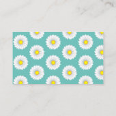 Blauwgroen kleine Daisy Visitekaartje (Achterkant)