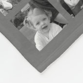 Blauwgroen Koolsteenkool - Aangepast monogram Fleece Deken (Hoek)