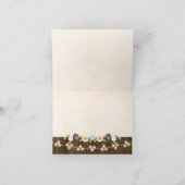 Blauwgroen Koord van Rustic van de Herfst van Lich Bedankkaart (Binnen)