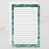 Blauwgroen kraampjes briefpapier (Voorkant / Achterkant)