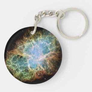 Blauwgroen krab Nebula Sleutelhanger