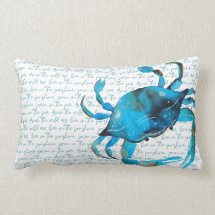 Blauwgroen krabben en omkeerbare lumbar Pillow Kussen