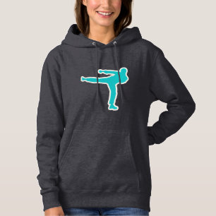 Blauwgroen krijgskunst hoodie