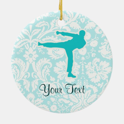 Blauwgroen krijgskunst keramisch ornament (Achterkant)