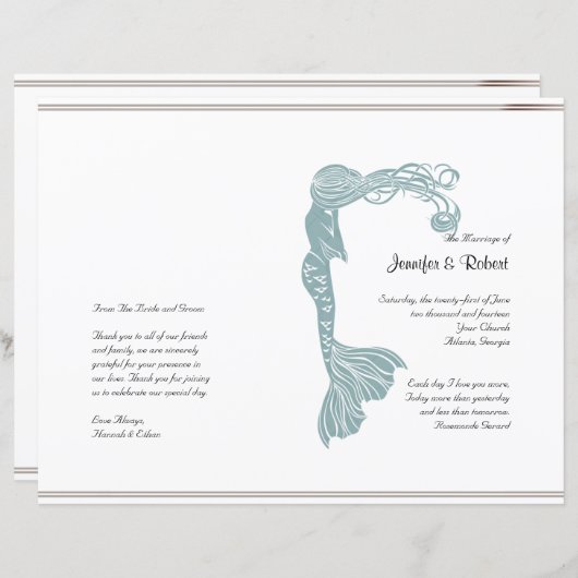 Blauwgroen kunstprogramma Deco Posh Wedding (Voorkant / Achterkant)