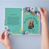 Blauwgroen lavender Butterfly-programma voor bivla Flyer (Hand)