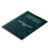 Blauwgroen ledereffect notitieboek (Linkerzijde)