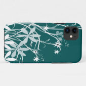 Blauwgroen lentevloeren iphone 5 Hoesje (Achterkant (horizontaal))