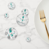 Blauwgroen Leuke Sneeuwman Tafel Confetti (Groep)