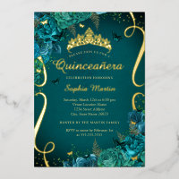 Blauwgroen Levendige Gouden Bloemen Vlinder Quince