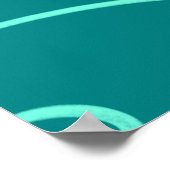 Blauwgroen lijnkunst poster (Hoek)