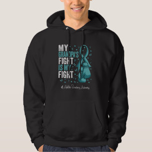 Blauwgroen lint grootvader verslavingsherstel Awar Hoodie
