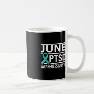 Blauwgroen Lint Juni PTSS Awareness Maand Koffiemok