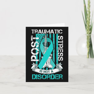 Blauwgroen lint Post Traumatische Stress Flag PTSS Kaart