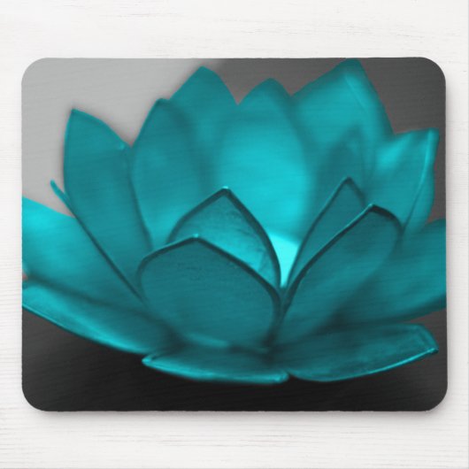 Blauwgroen Lotus Muismat (Voorkant)