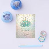 blauwgroen lotusbloemenschoonmaakster flyer (Enkel)