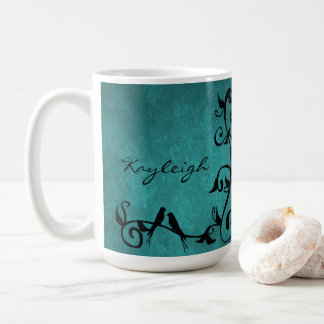 Blauwgroen Lovevogels - Aangepaste koffie-Mok Koffiemok