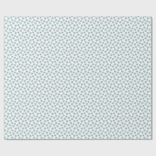 Blauwgroen madeliefjes overzicht cadeaupapier