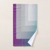 Blauwgroen magenta grijs bad handdoek (Handdoek)