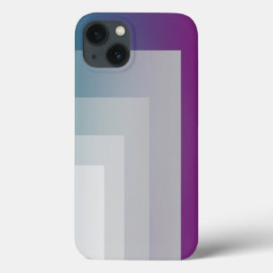 Blauwgroen magenta grijs iPhone 13 hoesje
