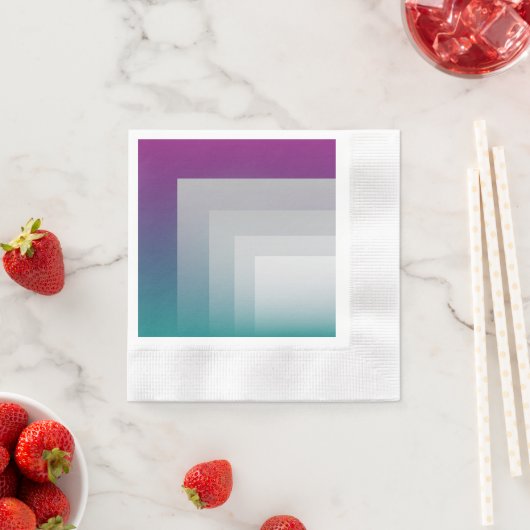Blauwgroen magenta grijs servet (Insitu)