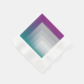 Blauwgroen magenta grijs servet (Hoek)
