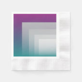 Blauwgroen magenta grijs servet (Voorkant)