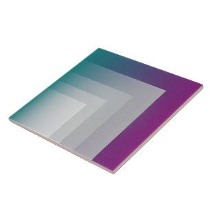 Blauwgroen magenta grijs tegeltje