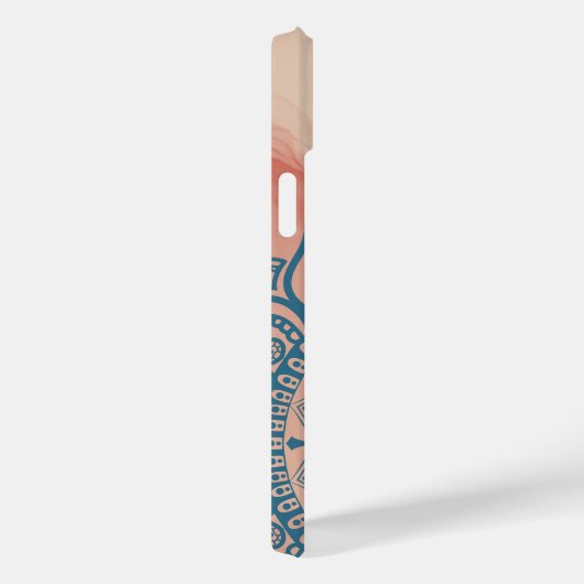 Blauwgroen Mandala Case-Mate iPhone Case (Achterkant / Rechts)