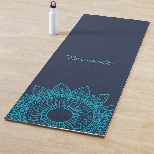 Blauwgroen Mandala Namaste Yoga Mat (In situ)