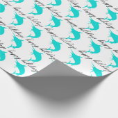 Blauwgroen Marlin Wrapping Paper Cadeaupapier (Hoek)