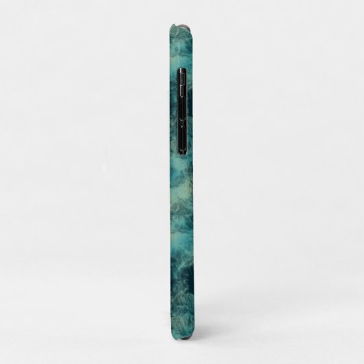 Blauwgroen Marmer Abstract Case-Mate iPhone Case (Achterkant/links)
