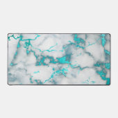 blauwgroen marmeren textuur bureaumat (Voorkant)