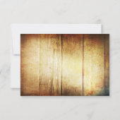 Blauwgroen Mason Jar Barn Wood Rustic Wedding RSVP (Achterkant)